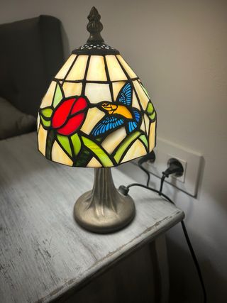 Lampada Tiffany in Cristallo e Metallo