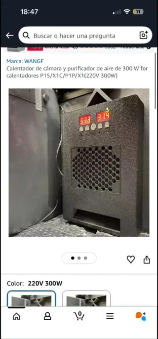 Calentador de cámara y purificador de aire