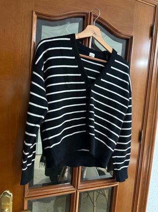 Chaqueta de punto a rayas