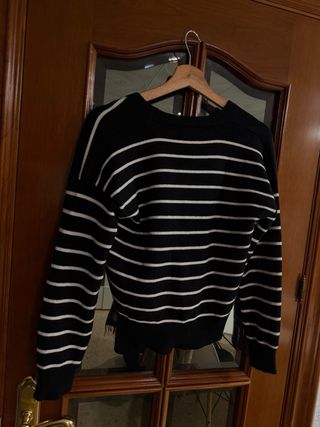 Chaqueta de punto a rayas