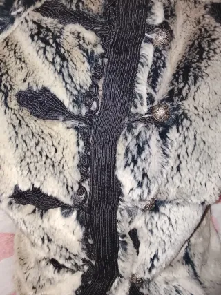 Chaleco de vestir invierno gris y blanco