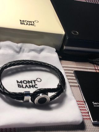 Bracciale Montblanc Pelle Nero Nuovo