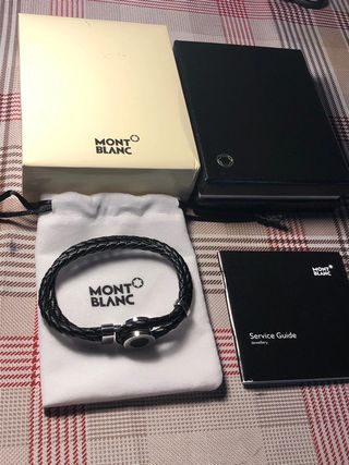 Bracciale Montblanc Pelle Nero Nuovo