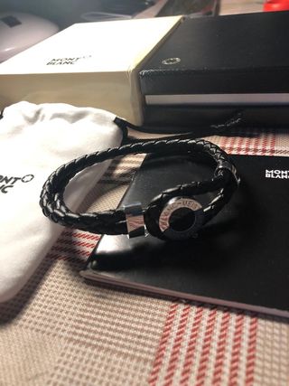 Bracciale Montblanc Pelle Nero Nuovo