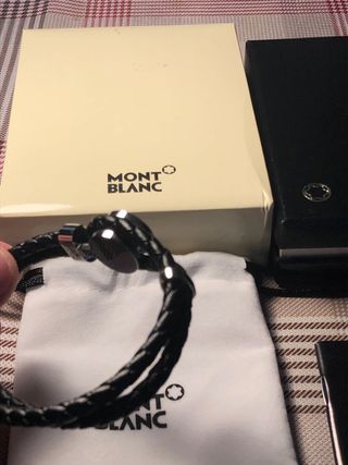 Bracciale Montblanc Pelle Nero Nuovo