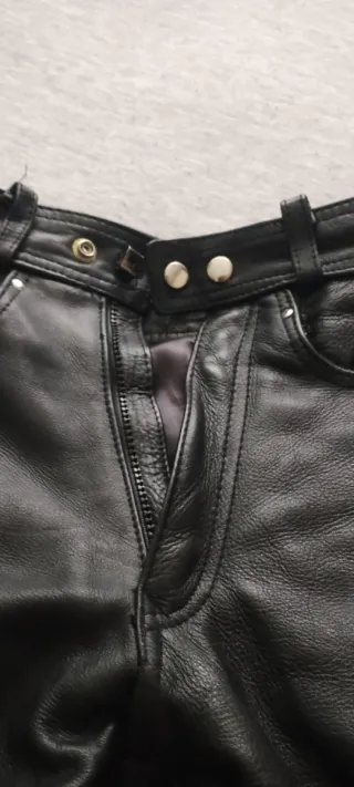 Pantalón cuero mujer vintage gótico 34 motero