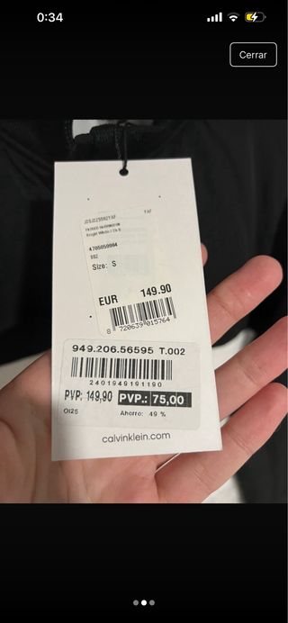 Chaqueta Calvin Klein bicolor