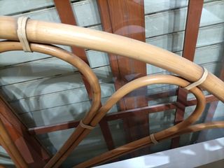 Cabecero caña 135cm y 2 mesillas caña y mimbre