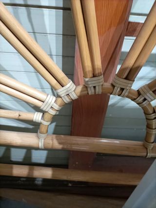 Cabecero caña 135cm y 2 mesillas caña y mimbre