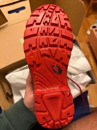 Zapatos de seguridad Be Work Piel Negra y Roja