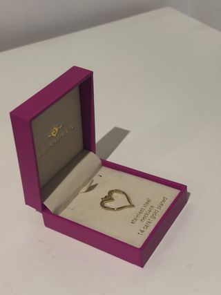 Colgante Corazón Dorado Luamaya Baño Oro 14k
