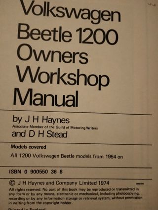 Haynes - Volkswagen Beetle 1200