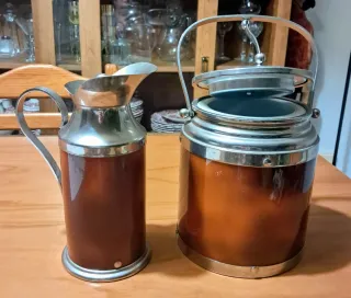 Jarra y cubitera vintage