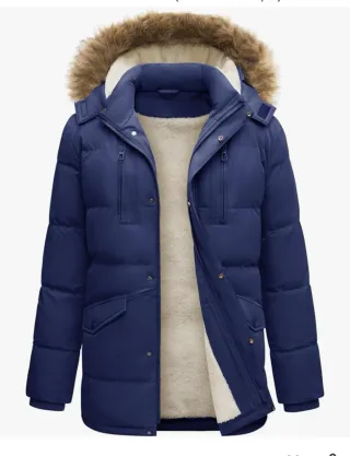 Chaqueta Invierno Hombre Azul Impermeable XXL