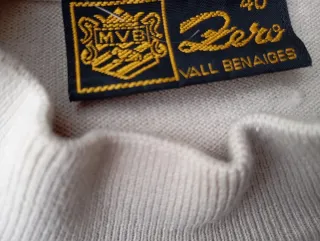 Jersey lana cuello alto beige