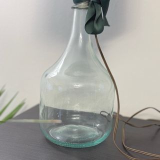 Lampada vintage vetro e tessuto