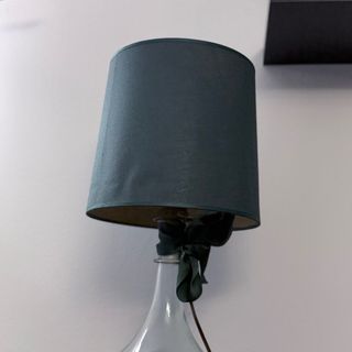 Lampada vintage vetro e tessuto