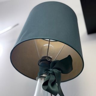 Lampada vintage vetro e tessuto