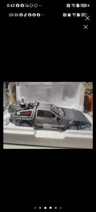 Maqueta Hot Wheels 1:18 Regreso al Futuro