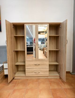 Armario 4 Puertas con Espejo