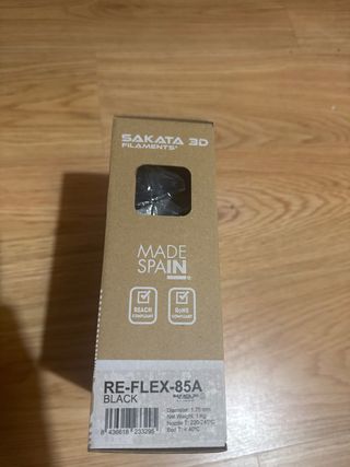 Filamento Sakata 3D RE-FLEX-85A Negro 1.75mm
