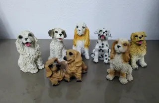 Lotto 7 statuette cagnolini vintage
