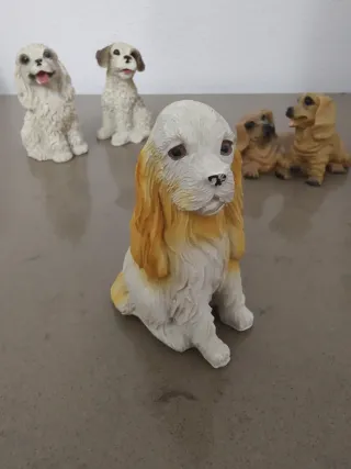 Lotto 7 statuette cagnolini vintage