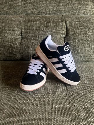 Zapatillas Adidas Campus Negras y Blancas