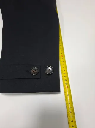 Abrigo Gabardina Negro Forro Doble