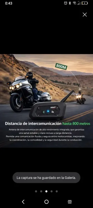 Ejeas V6 Intercomunicador Moto (2 Unidades)