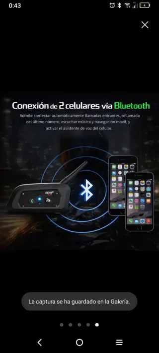 Ejeas V6 Intercomunicador Moto (2 Unidades)