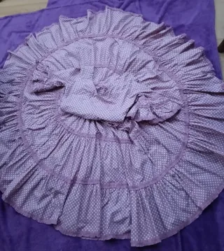 Vestido de flamenca rosa con lunares