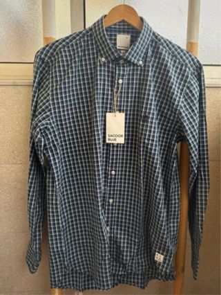 Camisa Sacoor xadrez azul