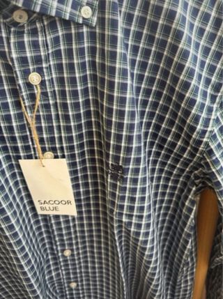 Camisa Sacoor xadrez azul