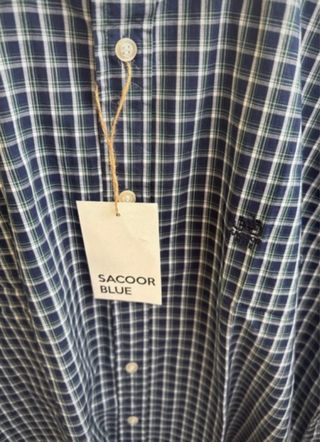 Camisa Sacoor xadrez azul