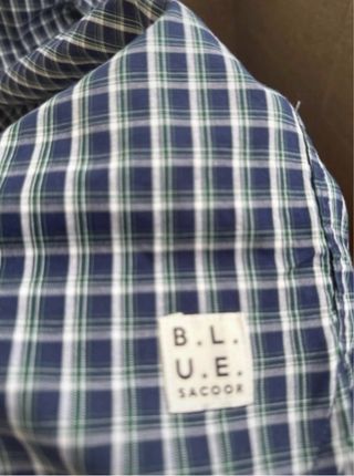 Camisa Sacoor xadrez azul