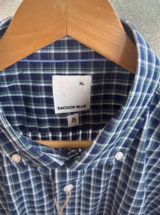 Camisa Sacoor xadrez azul