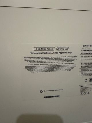 MacBook Air 15 M3 8GB/256GB Grigio Nuovo