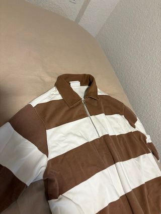 Jersey Mango Rayas Marrón y Blanco Talla XL