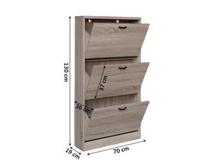 Zapatero madera y blanco