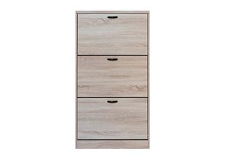 Zapatero madera y blanco