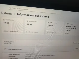 Portatile Dell 7410 i7 16gb RAM ssd 256gb 14"