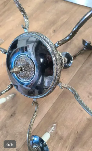 LAMPARA DE TECHO ANTIGUA DE LATON