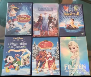 DVD Disney: Pinocchio, Frozen II, Sirenetta II, Na