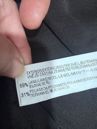 Abrigo Zara Gris Talla M