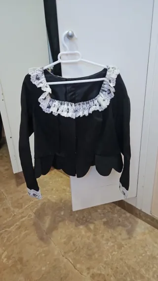 Corpiño Fallera Negro y Blanco