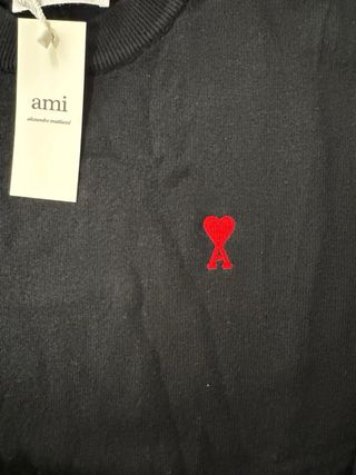 Camisola AMI Paris Preta com Etiqueta Tam S