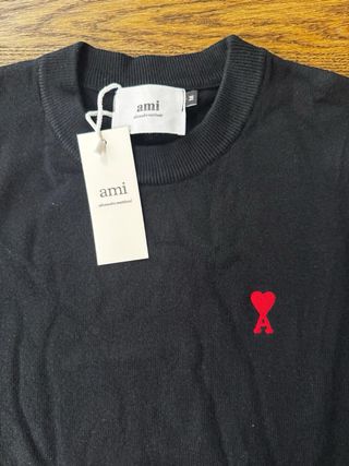 Camisola AMI Paris Preta com Etiqueta Tam S