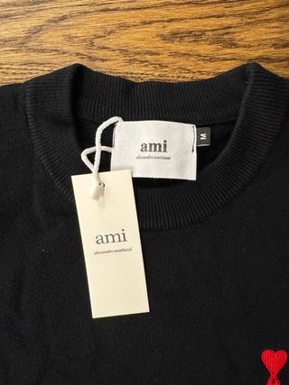 Camisola AMI Paris Preta com Etiqueta Tam S