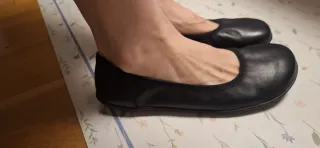 Bailarinas barefoot Groundies negras de piel